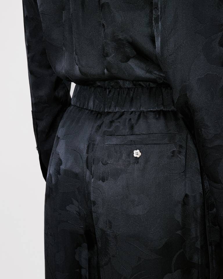 Kenzo Wide-leg Casual Pants In Black