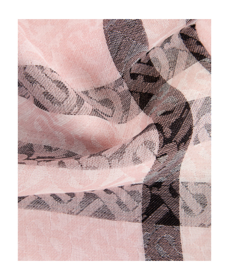 Burberry Check-pattern Scarf In Nude