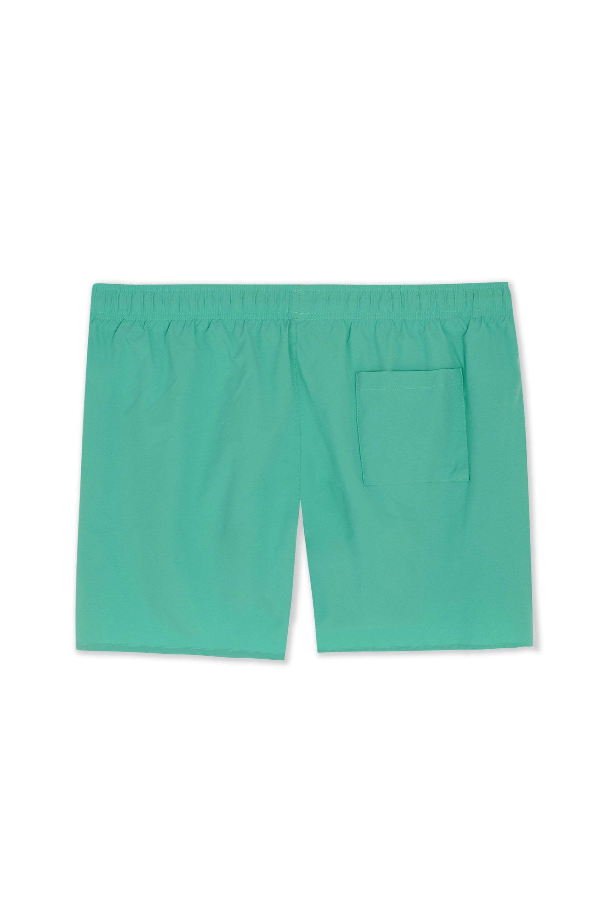 Hugo Boss Signature Stripe Drawstring Swim Shorts In Green