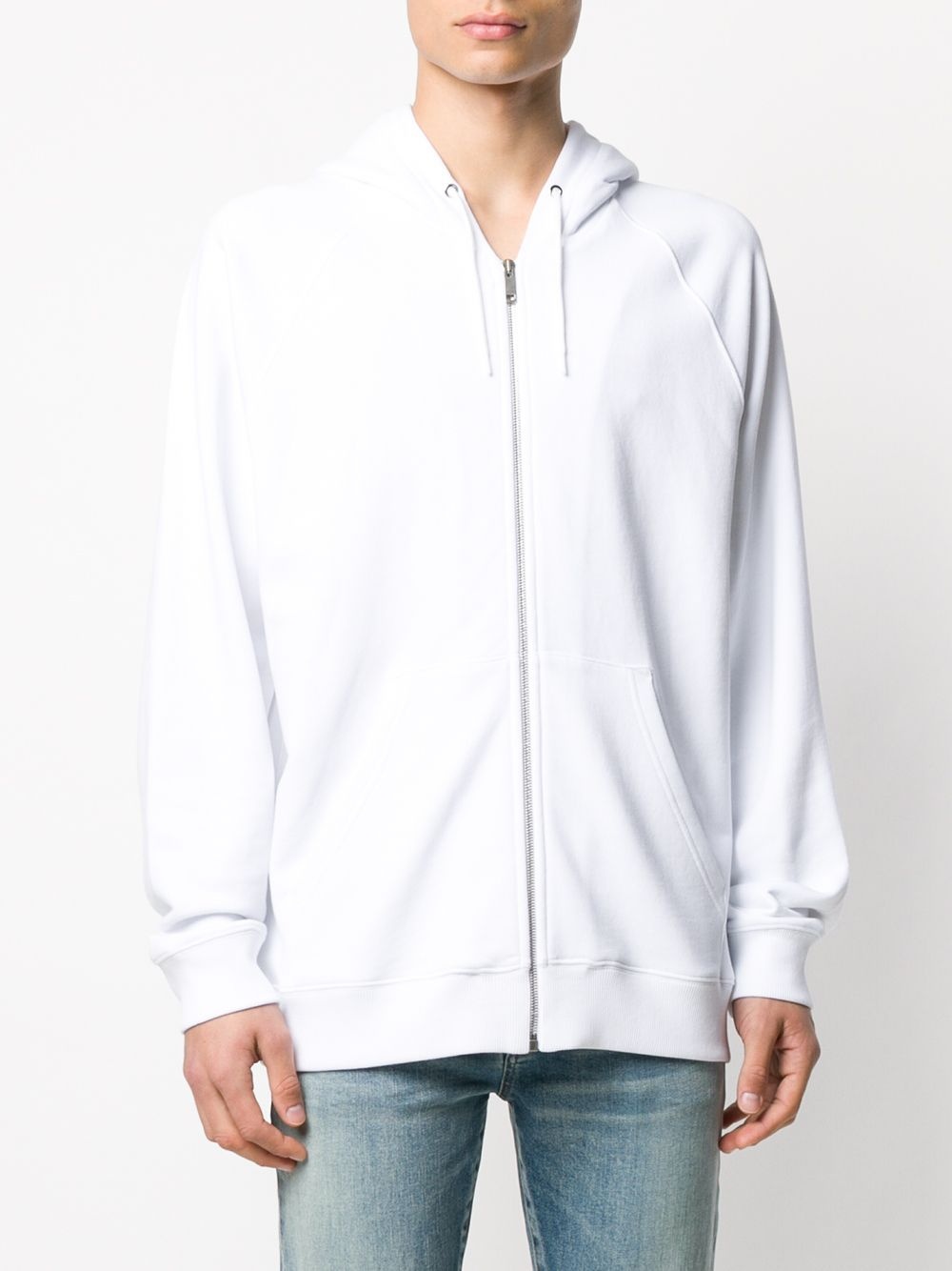Givenchy Rainbow Logo-print Zipped Hoodie In White