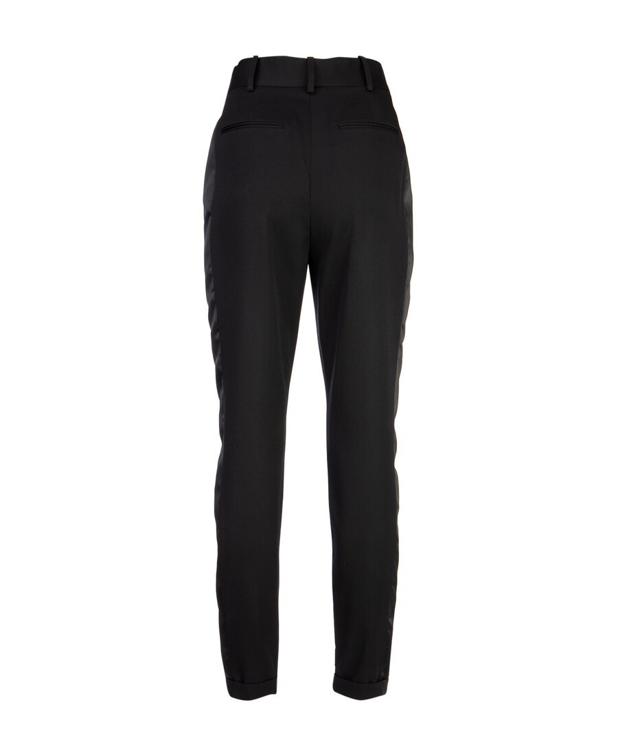 Saint Laurent High-waisted Tailored Trousers In Black