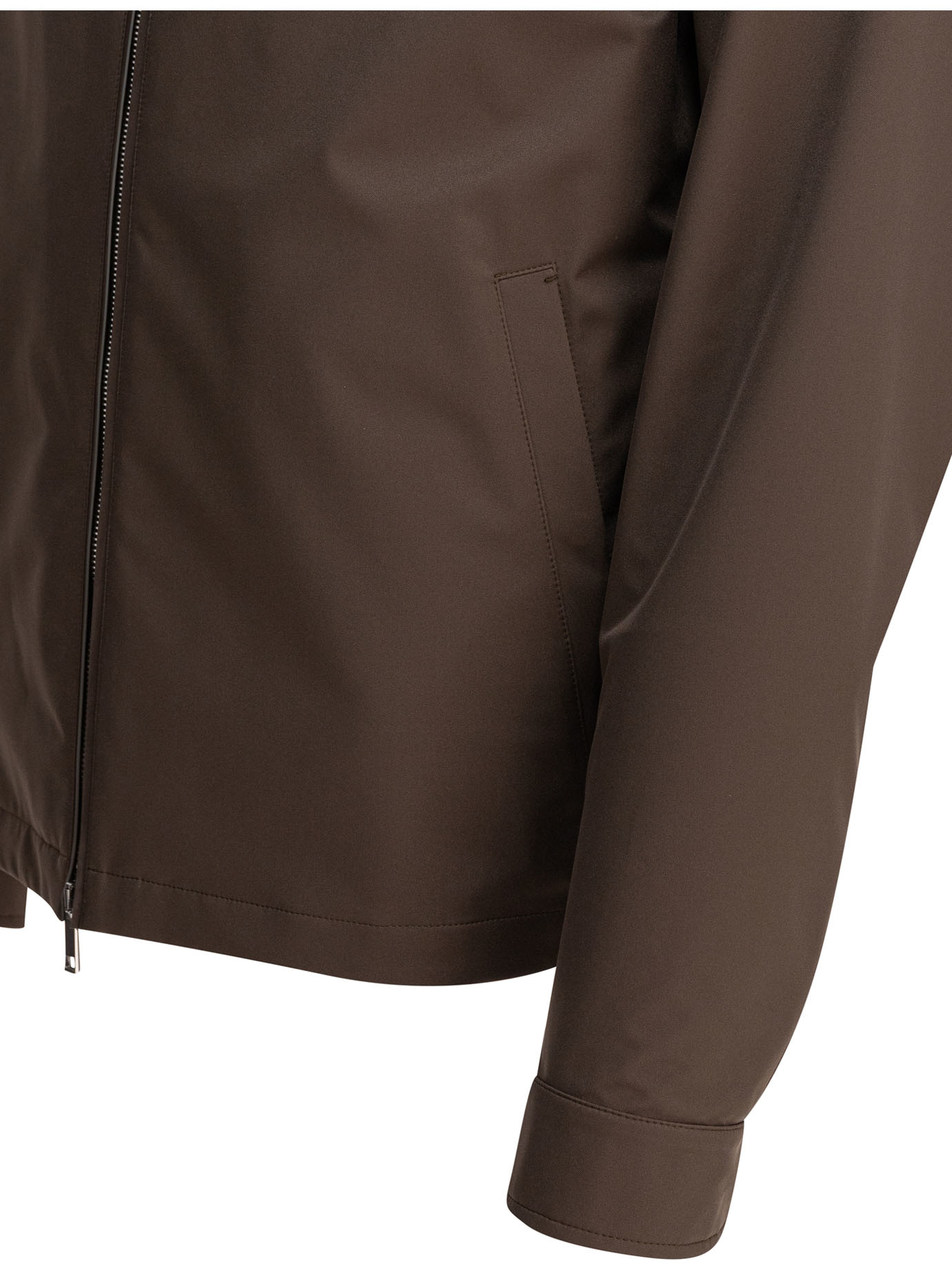 Zegna Long Sleeve Casual Jacket In Brown