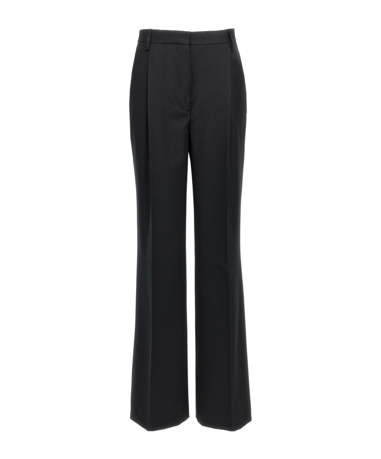 Dries Van Noten 'classic Pleated Straight Leg Trousers' In Black