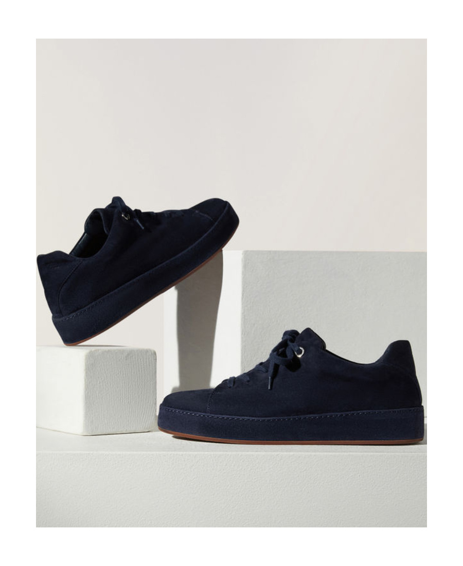 Loro Piana Strap-up Casual Sneakers In Midnight Blue