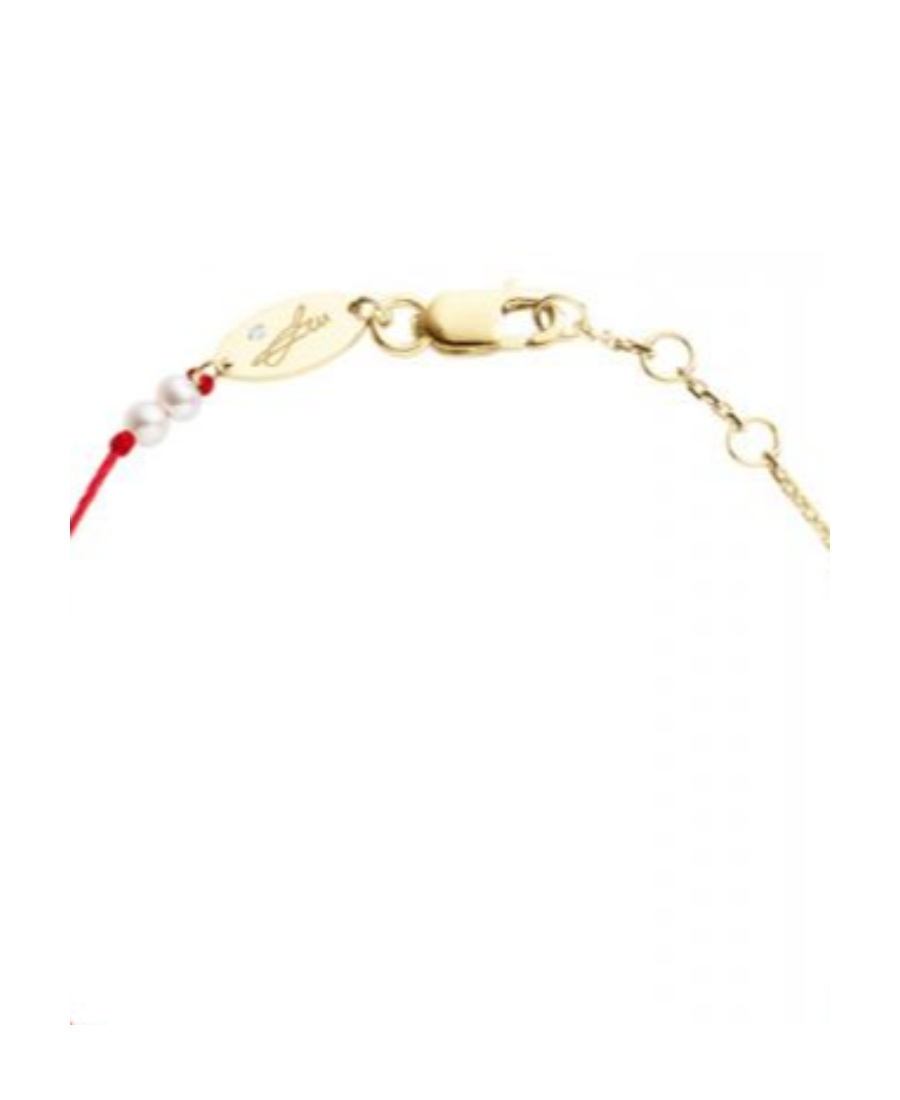 Redline Round Half-rope And Half-chain Bracelet In White