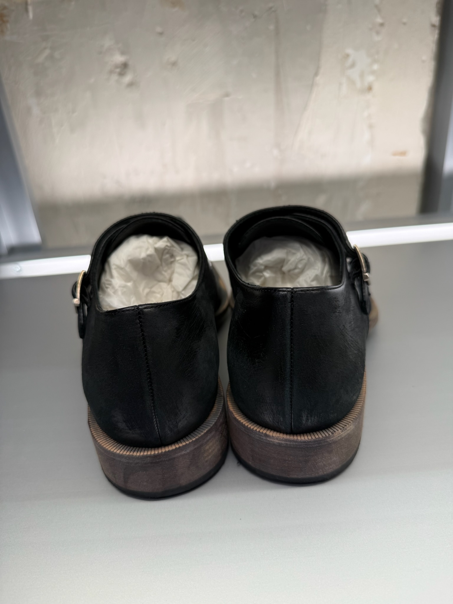 Balenciaga Monsieur Monk Derby Shoes In Black