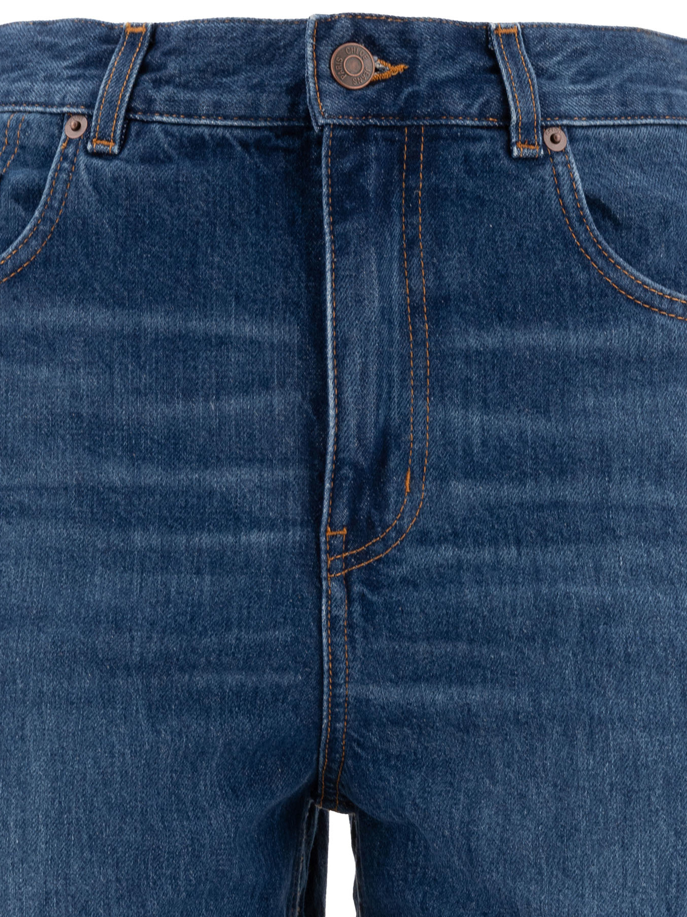 Chloé Belt-loop Jeans In Blue