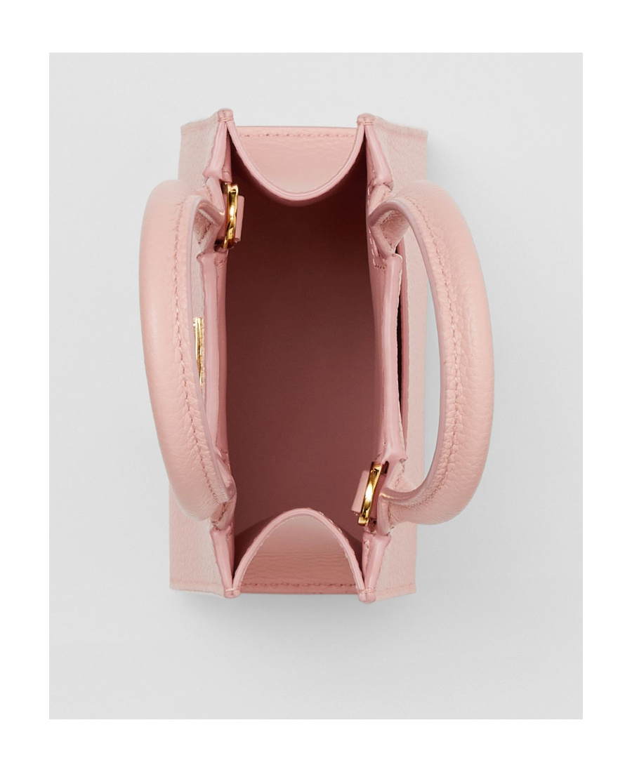 Burberry Grain Leather Mini Frances Todd Shoulder Bag In Pink