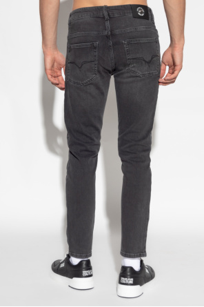 Versace Jeans Belt Loop Jeans In Gray