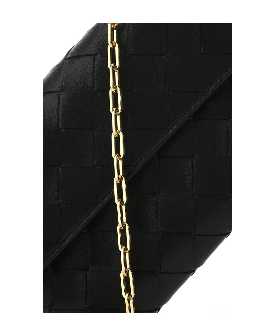 Bottega Veneta Intrecciato Leather Clutch Bag In Black
