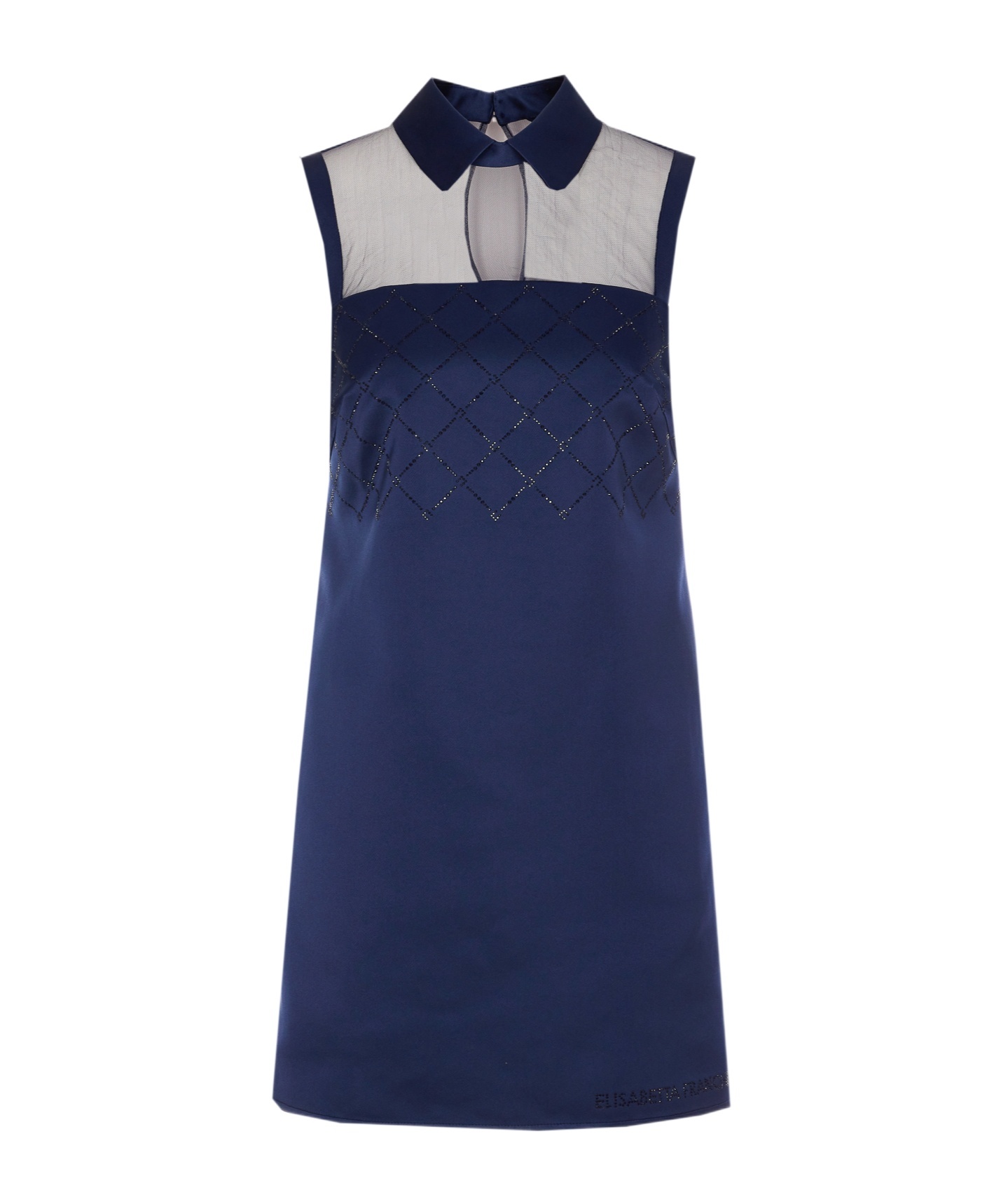 Elisabetta Franchi Blue Dresszip And Hook Closure On The Back In Blue