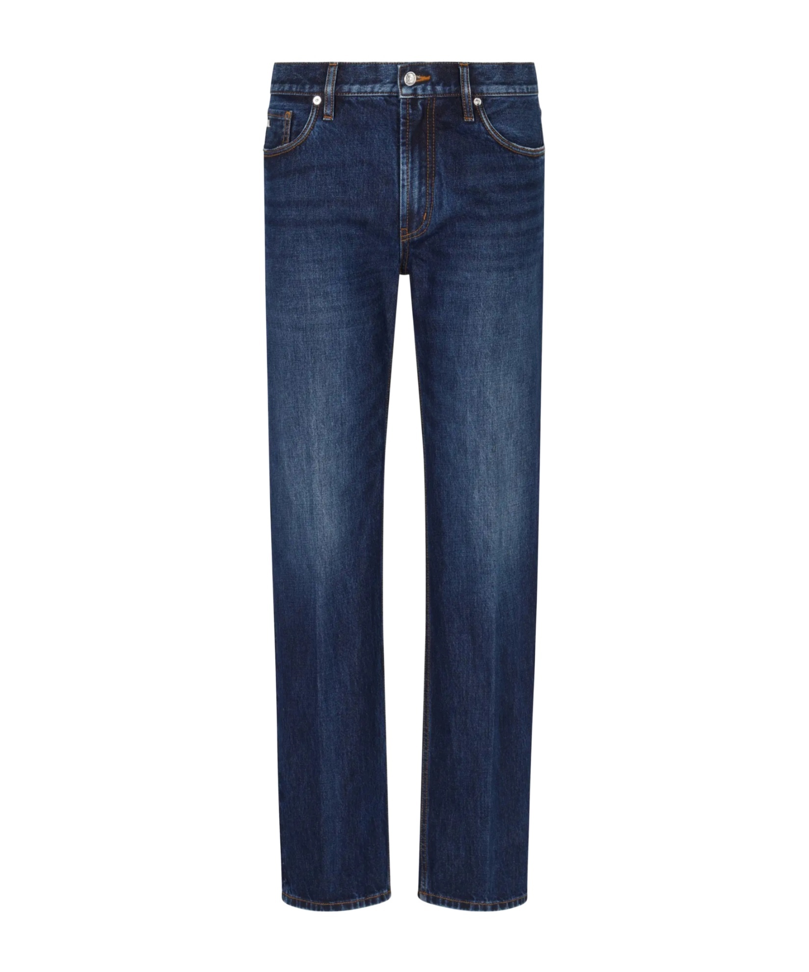 Emporio Armani Straight-leg Washed Jeans In Blue