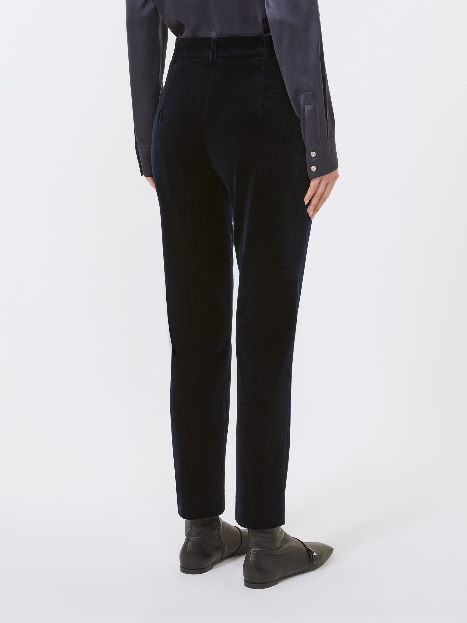 Max Mara Cigarette Casual Pants In Blue