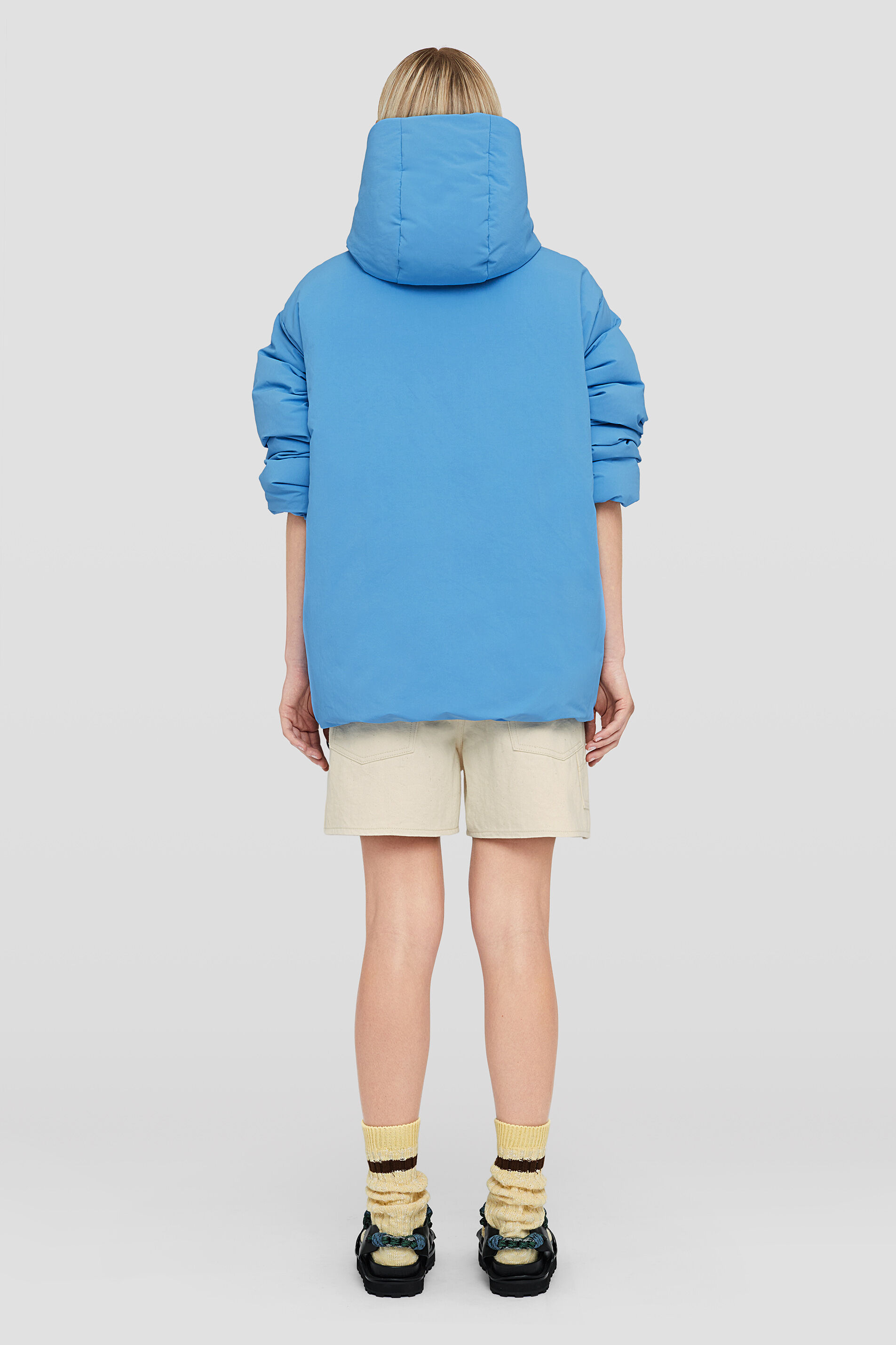 Jil Sander Oversize Puff Jacket In Blue
