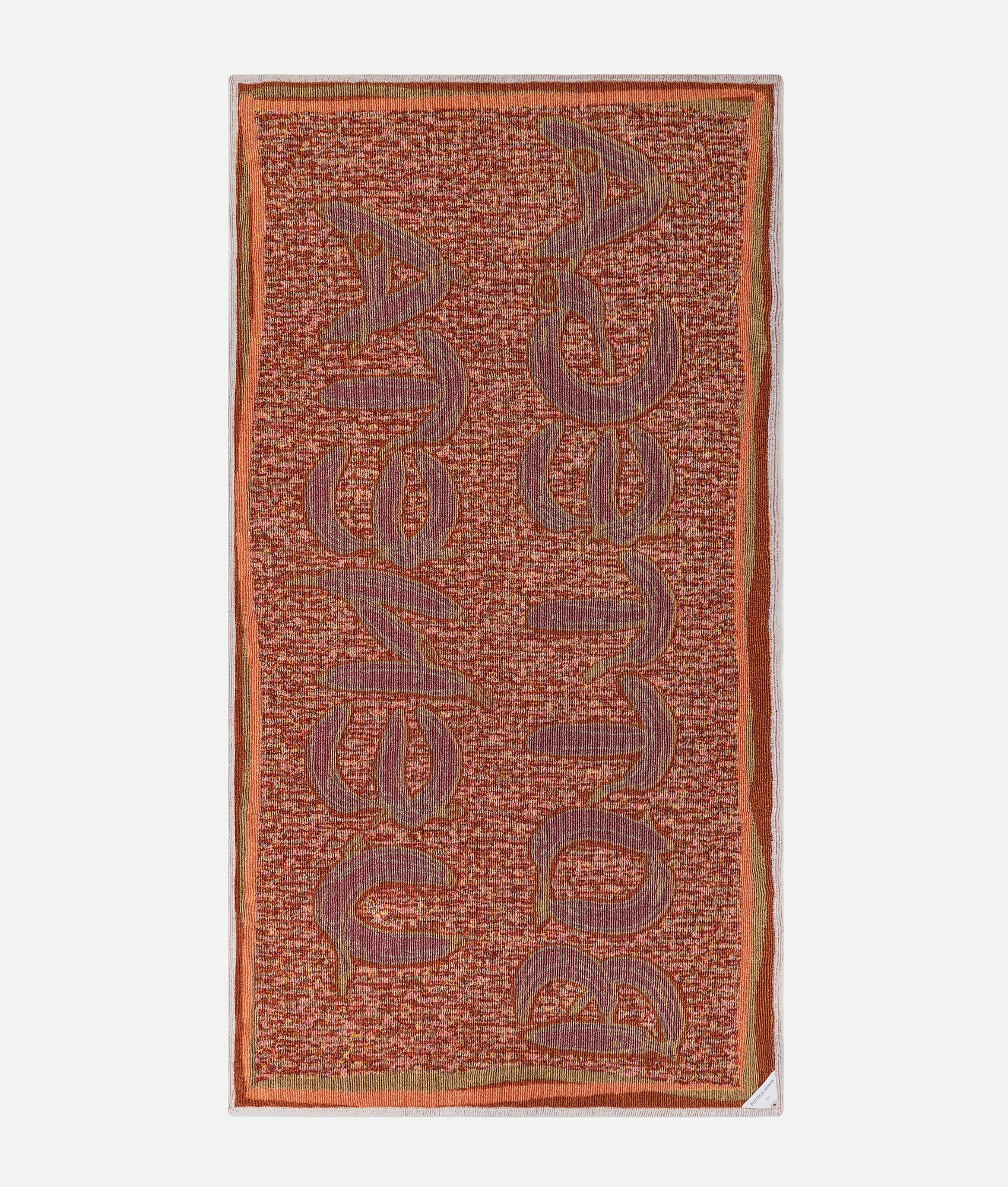 Bottega Veneta Banana Pattern Beach Towel In Brown