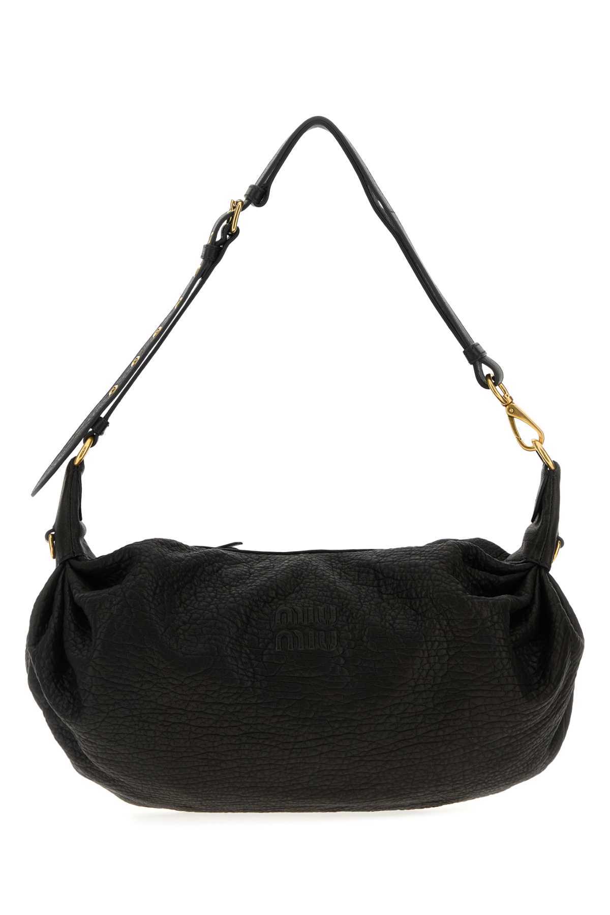 Miu Miu Zipper Shoulder Bag In Black