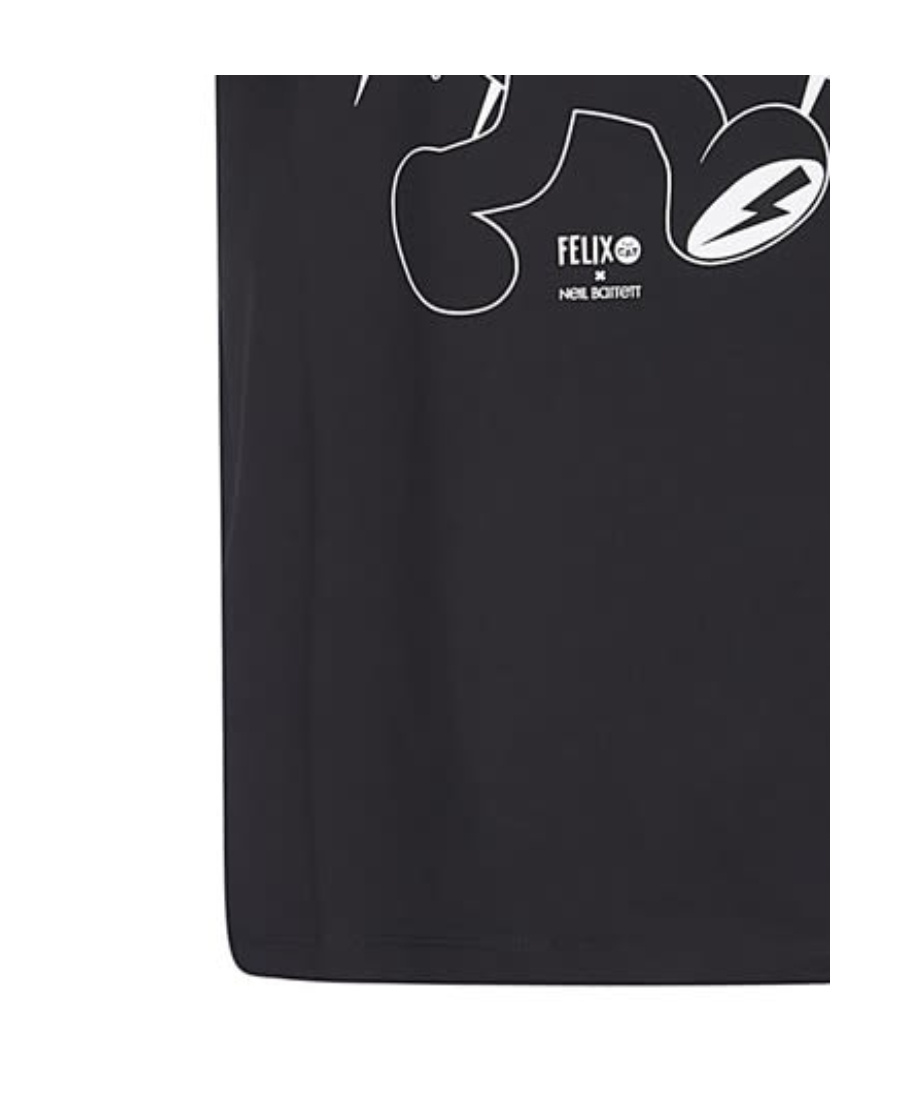 Neil Barrett X Felix The Cat Thunder Bolt T-shirt In Black