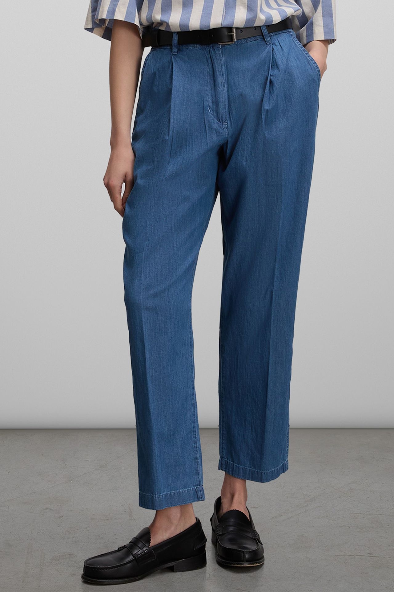 Aspesi Chambray Tapered Trousers