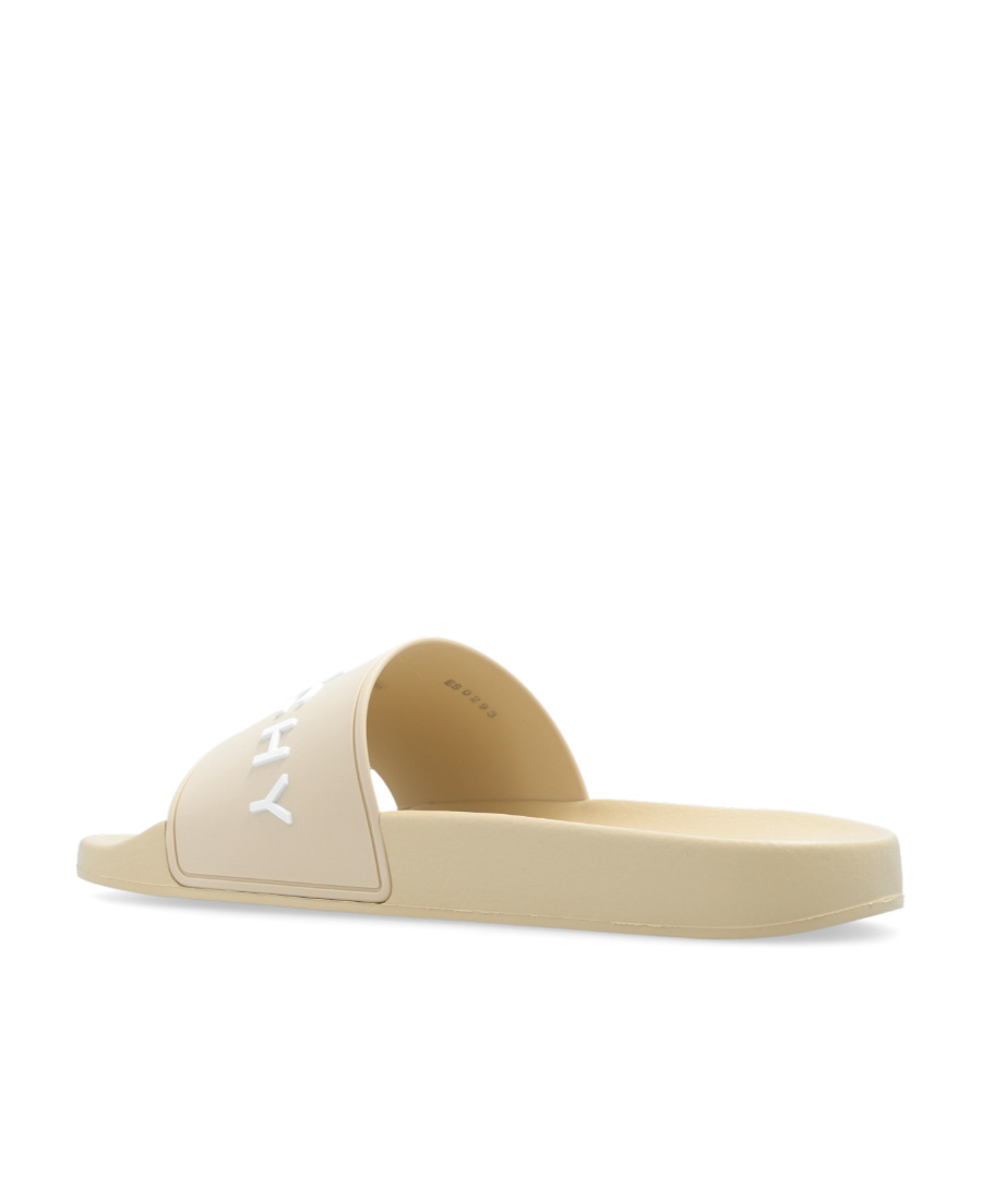 Givenchy Rubber Slide With Logo In Nude