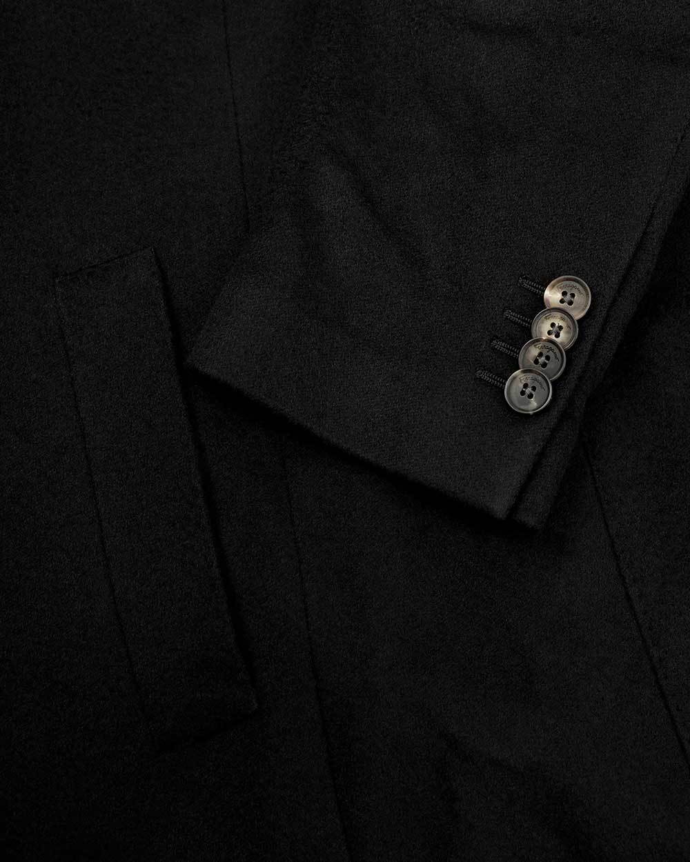 Ferragamo Lapel Button Coat In Black