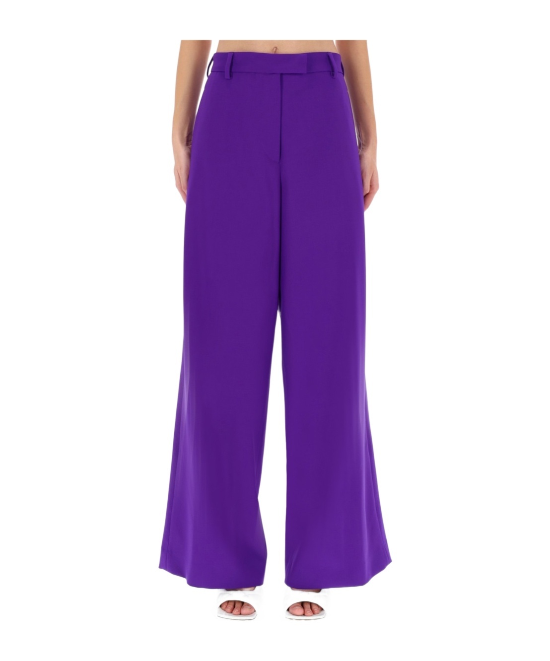 Dries Van Noten Belt Loop Casual Pants In Purple