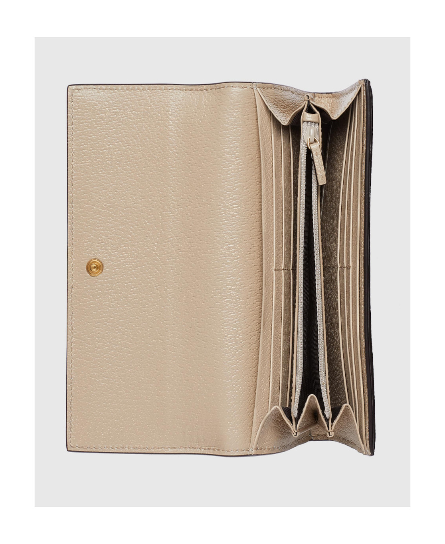Gucci Ophidia Gg Continental Wallet In Nude