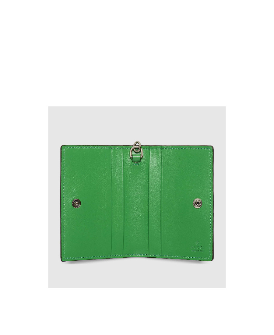 Gucci Gg-embossed Cardholder In Green