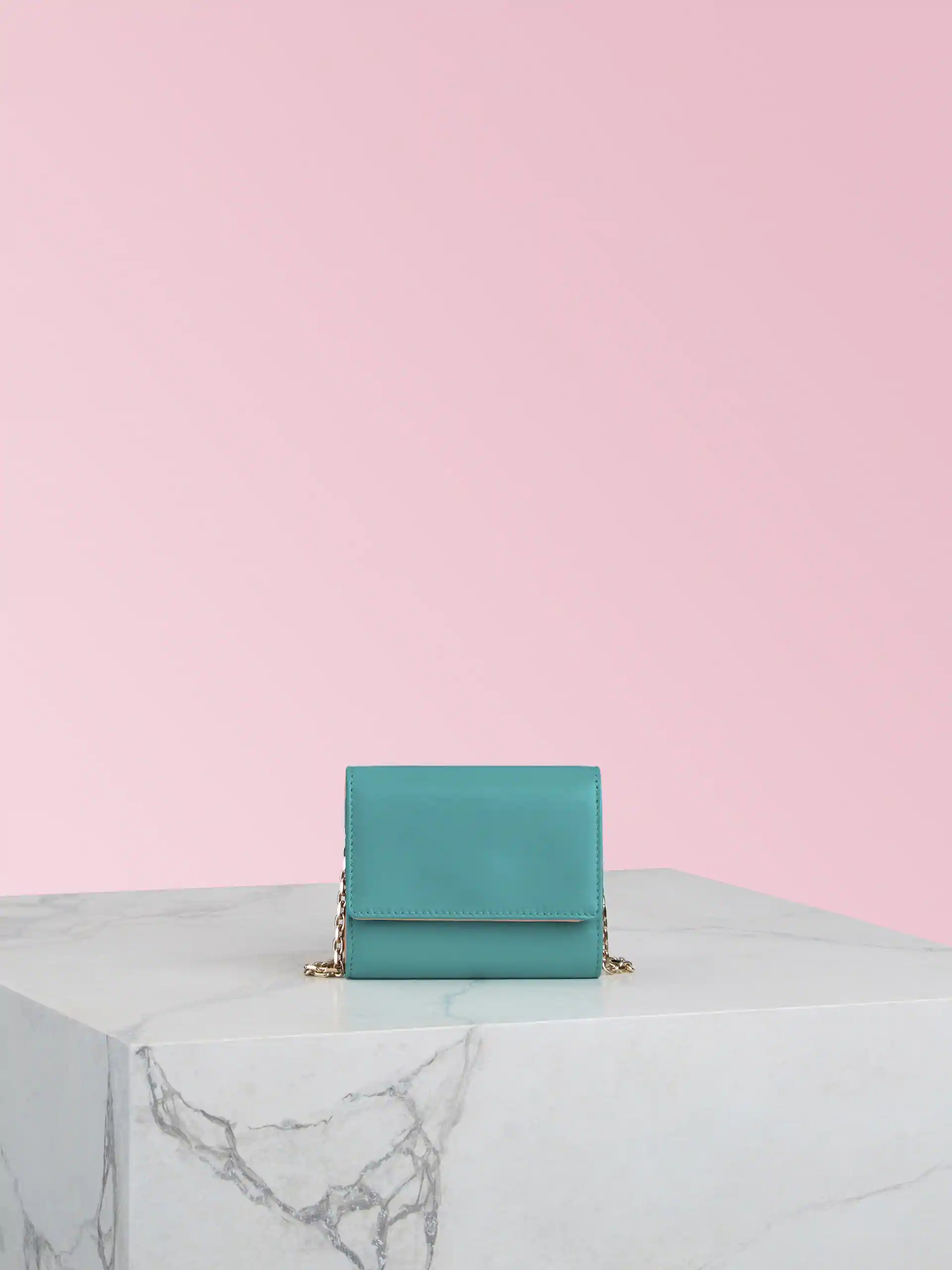 Roger Vivier Buckle Chain-link Wallet In Blue
