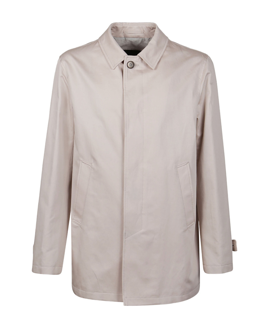 Herno Single-breasted Coat In Gray