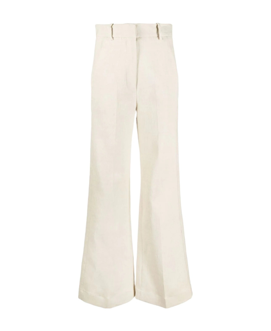 Co Straight-leg Cut Trousers In White