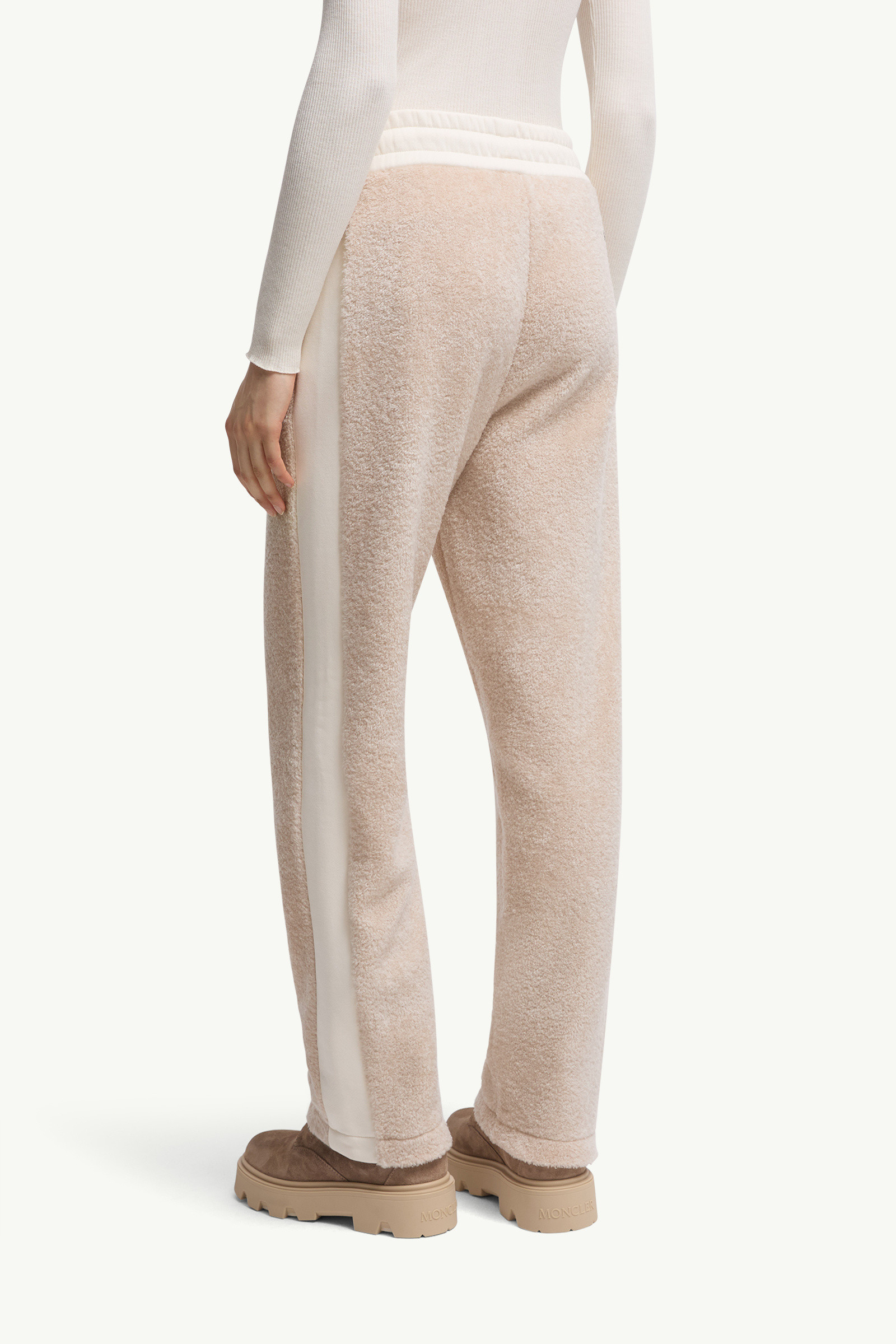 Moncler Side-stripe Drawstring Trousers In Pink