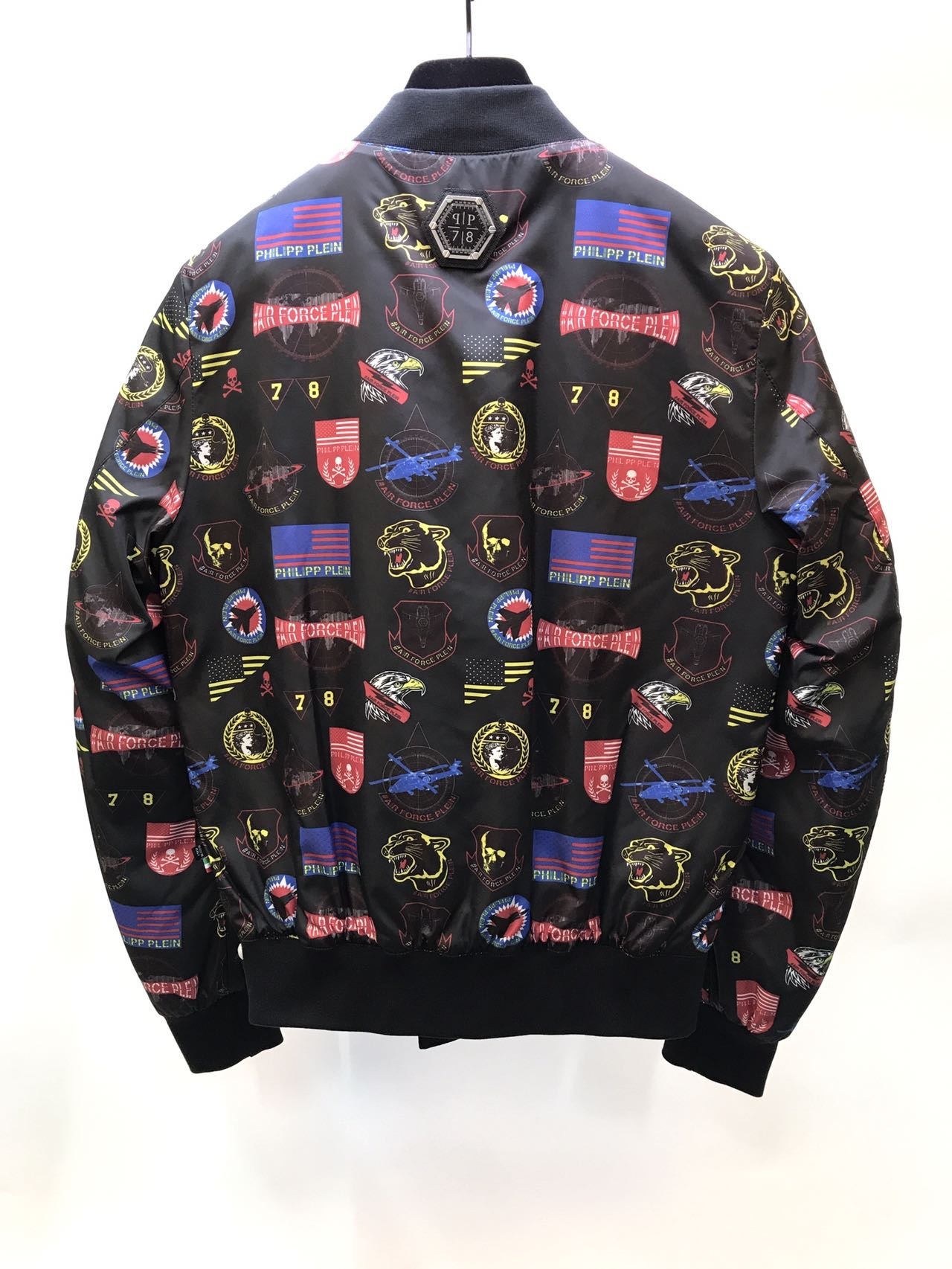 Philipp Plein Logo Details Baseball Jacket In Black