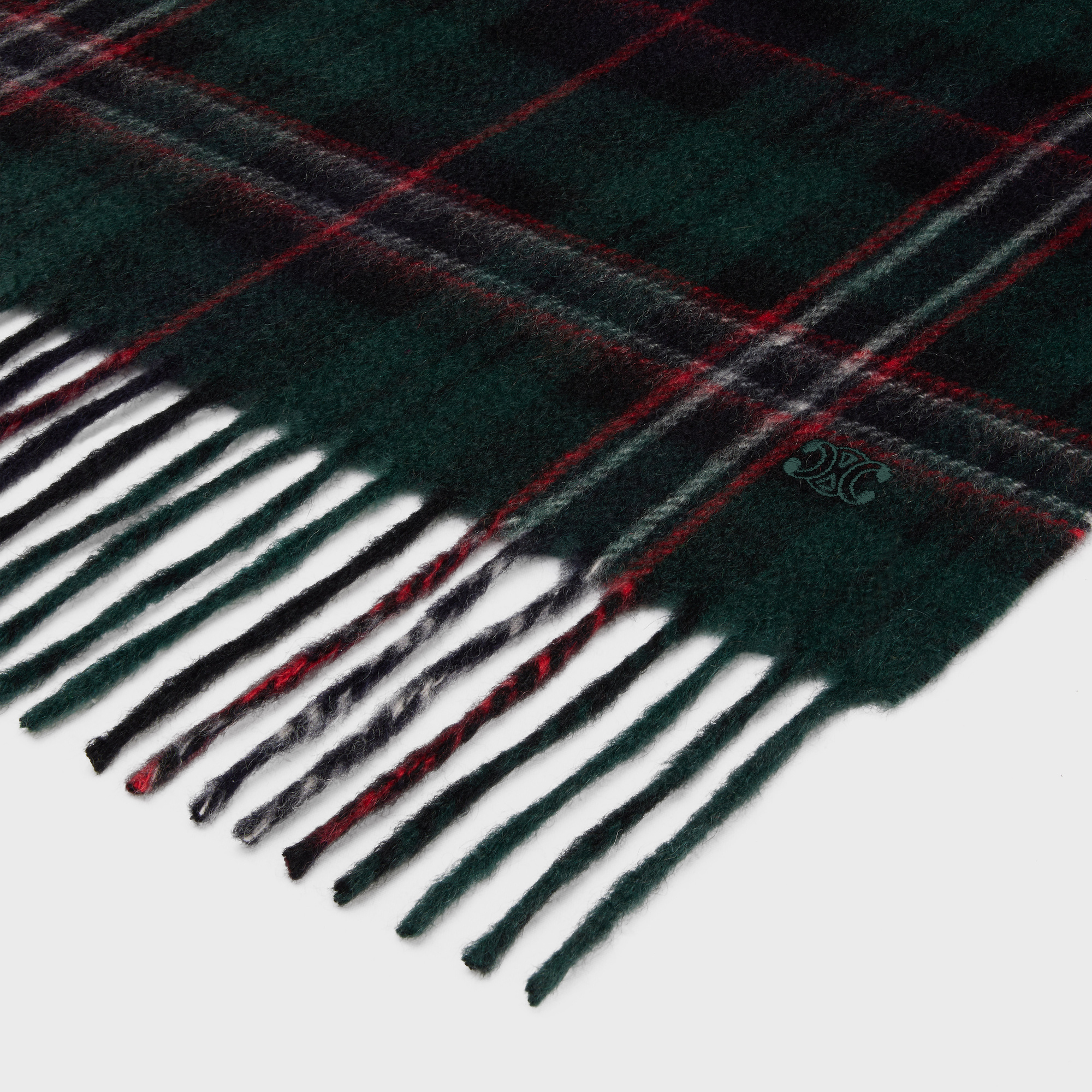 CELINE TRIOMPHE SCARF IN CHECK CASHMERE