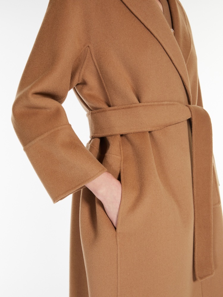 Max Mara Arona Open Coat In Brown