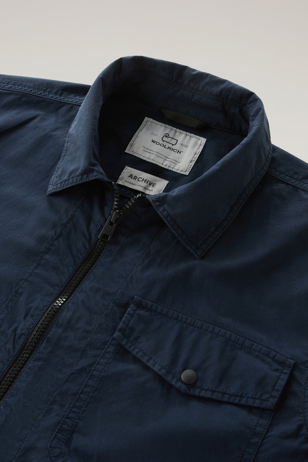 Woolrich Oversize Cotton Gabardine Jacket In Black