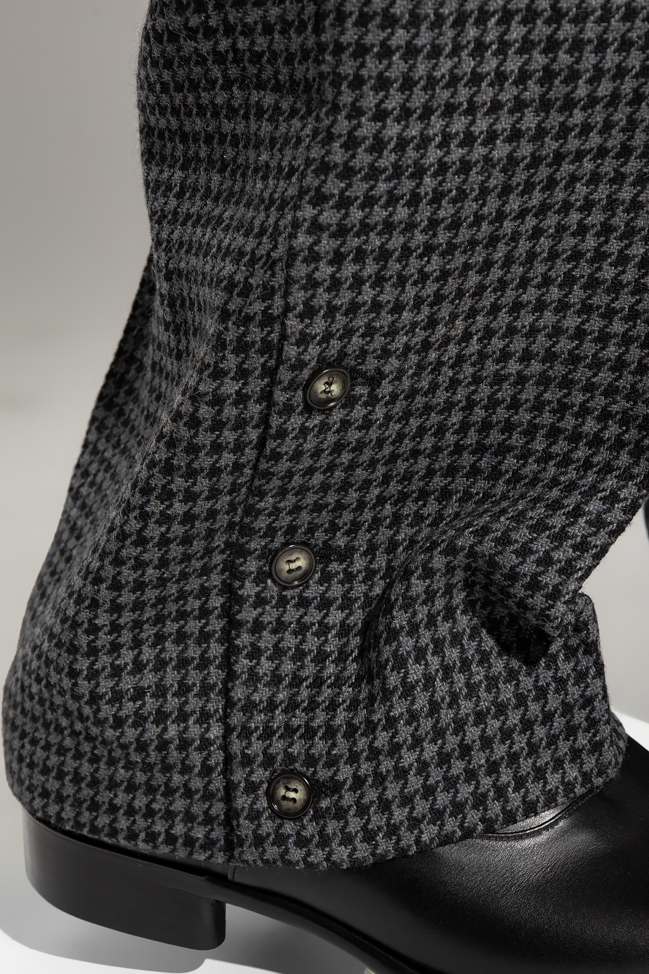 Nanushka Wilco Houndstooth-pattern Trousers In Black