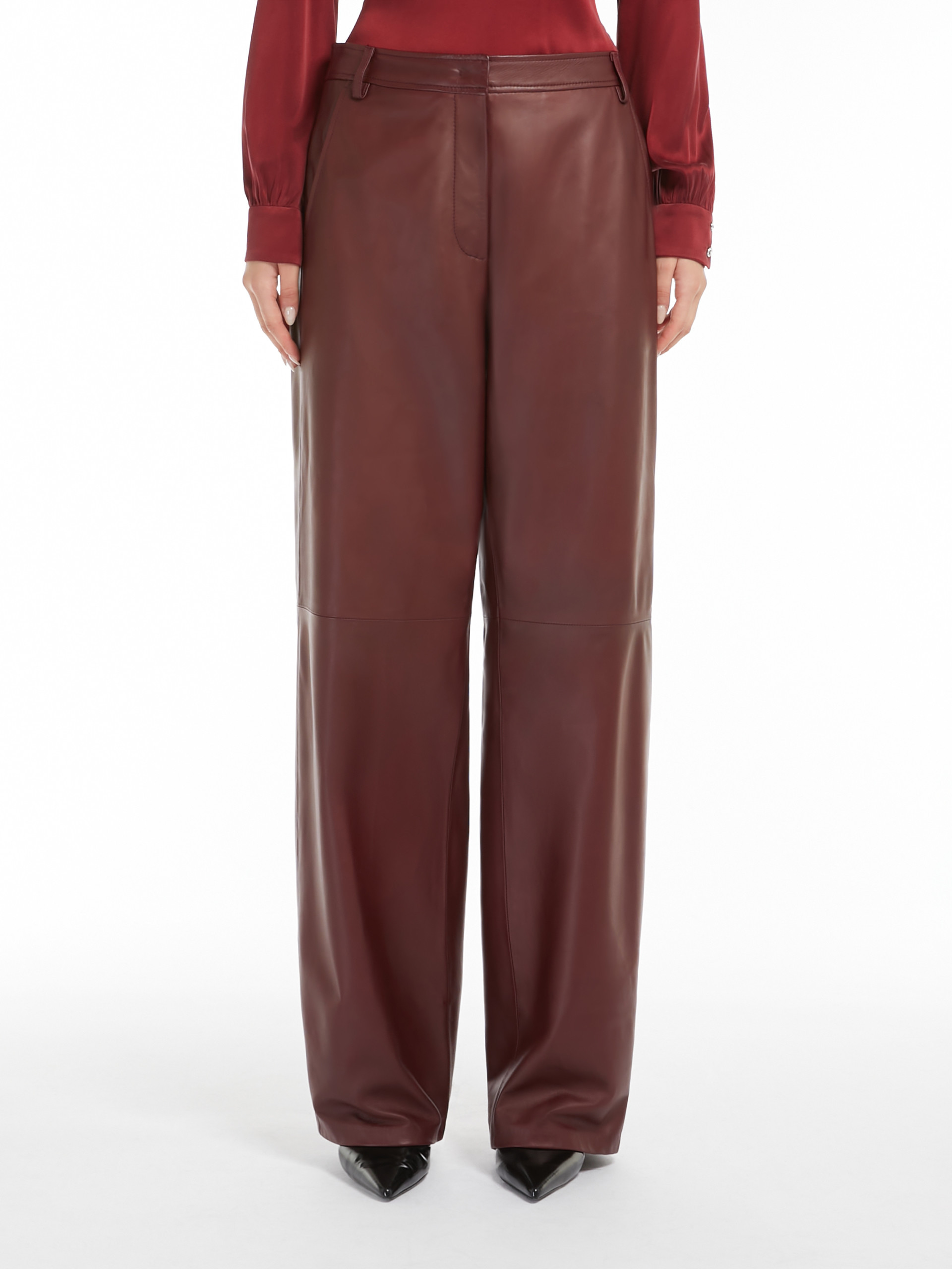 Max Mara Belt-loop Casual Pants In Brown