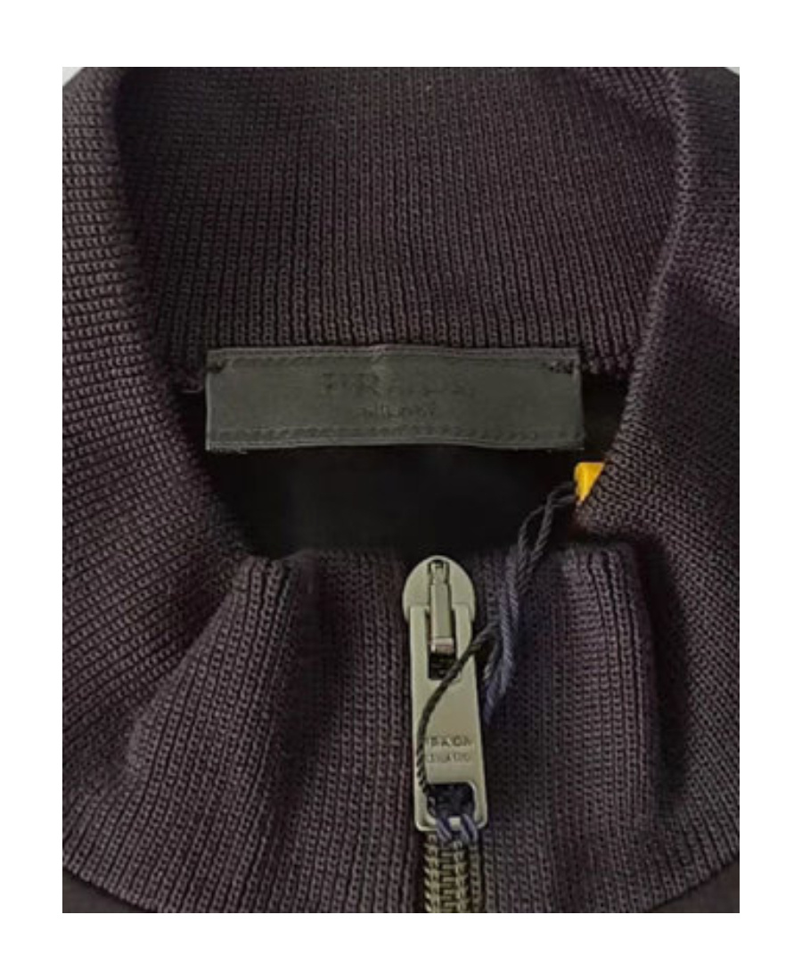 Prada Logo Casual Jacket In Black