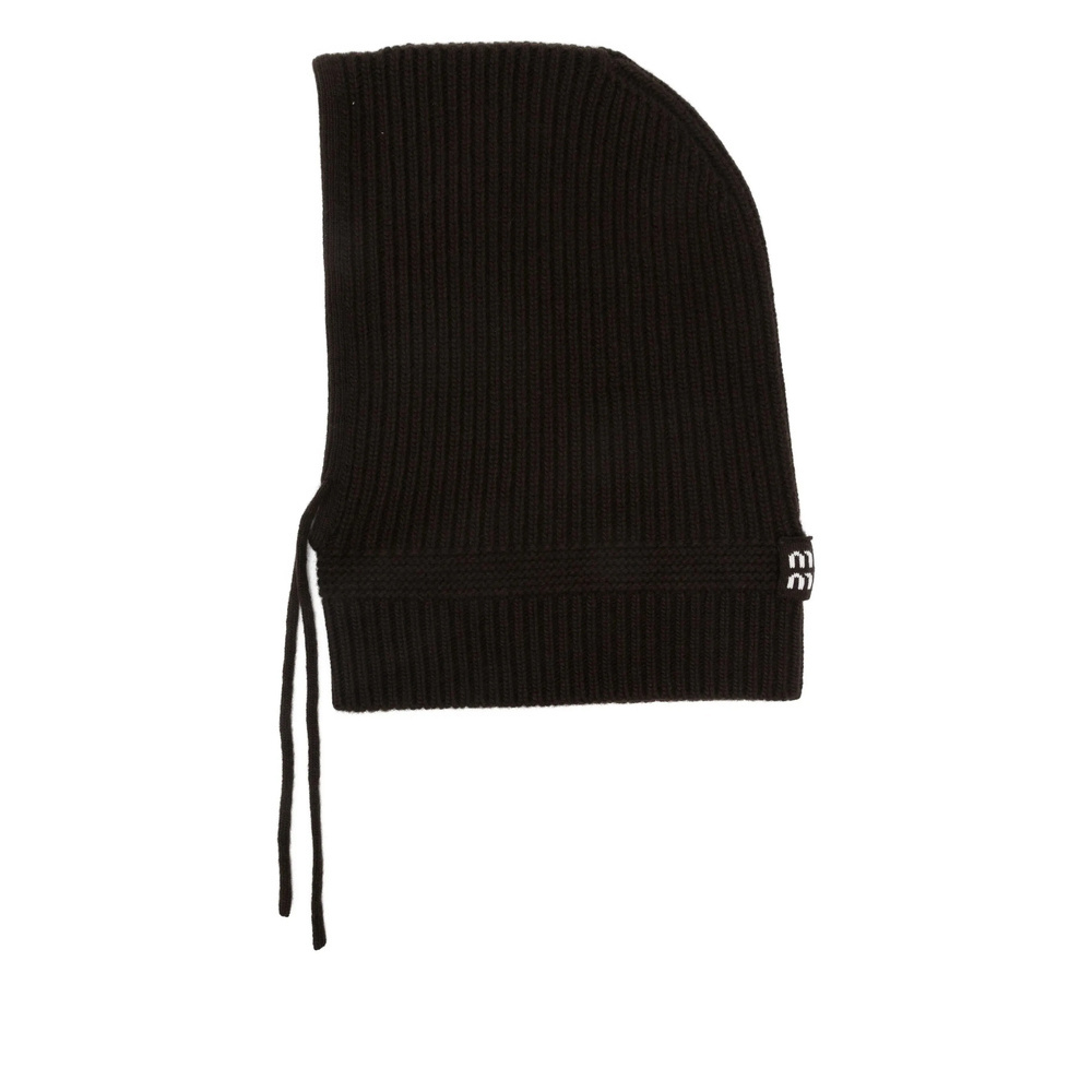 Miu Miu Patterned Hat In Black
