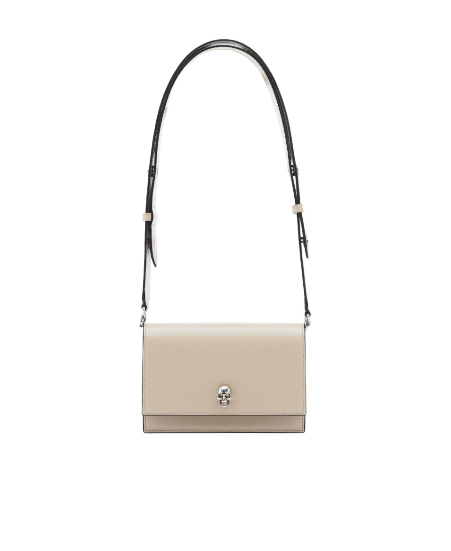Alexander Mcqueen Skull Small Shoulder Bag In Nude