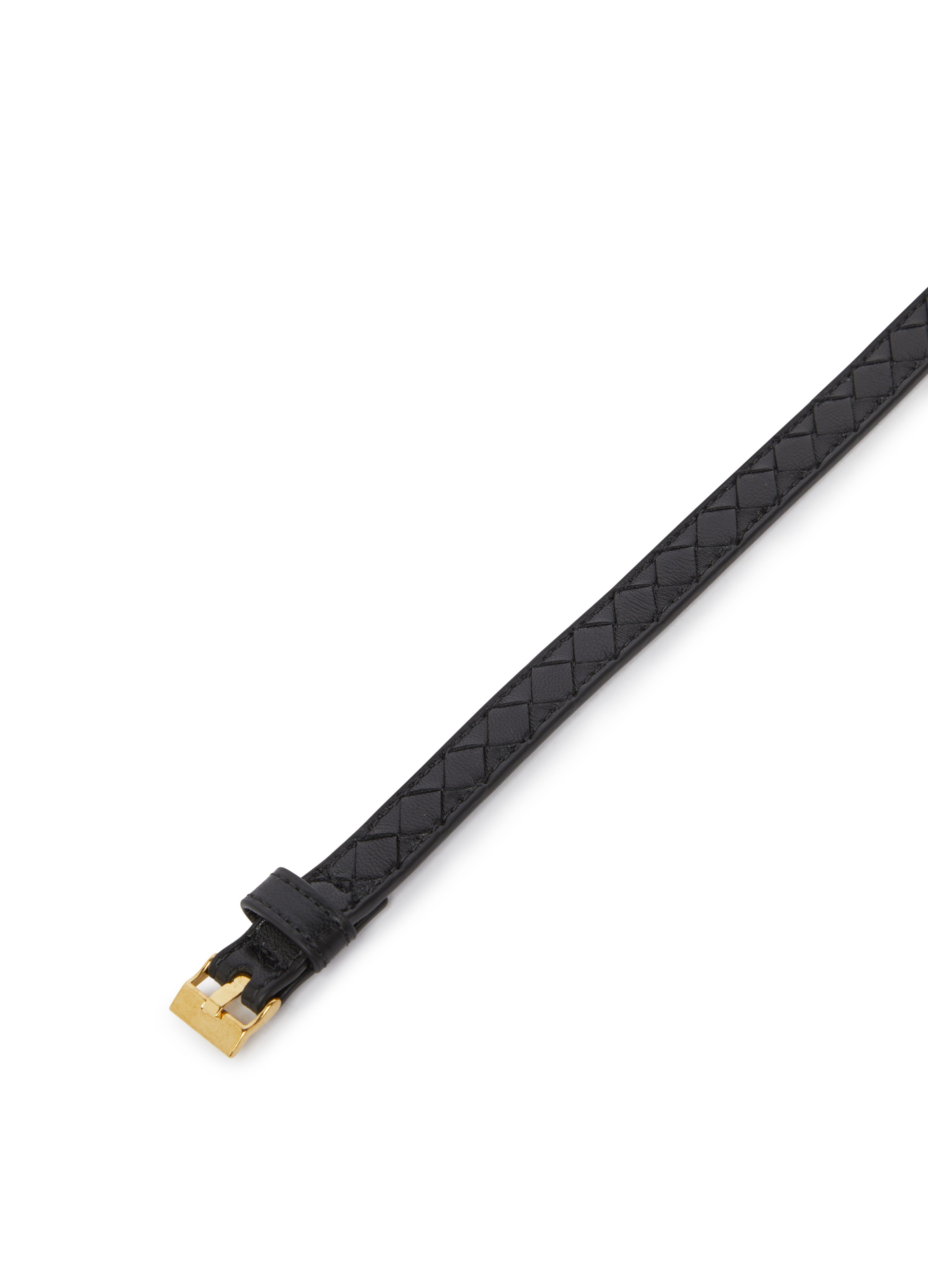 Bottega Veneta Adjustable Waist Belt In Black
