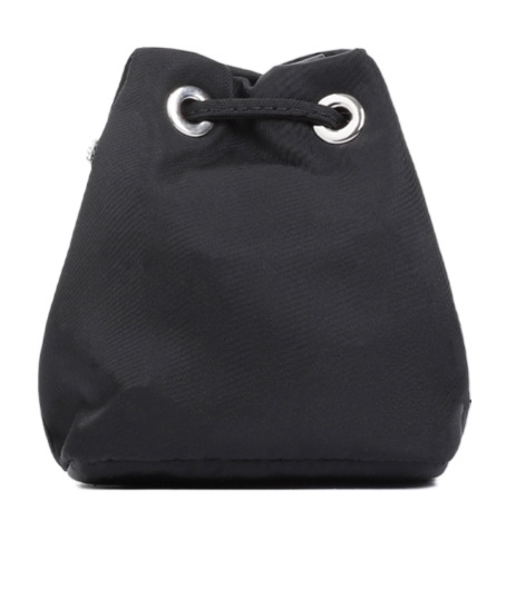 Prada Mini Drawstring Shoulder Bag In Black