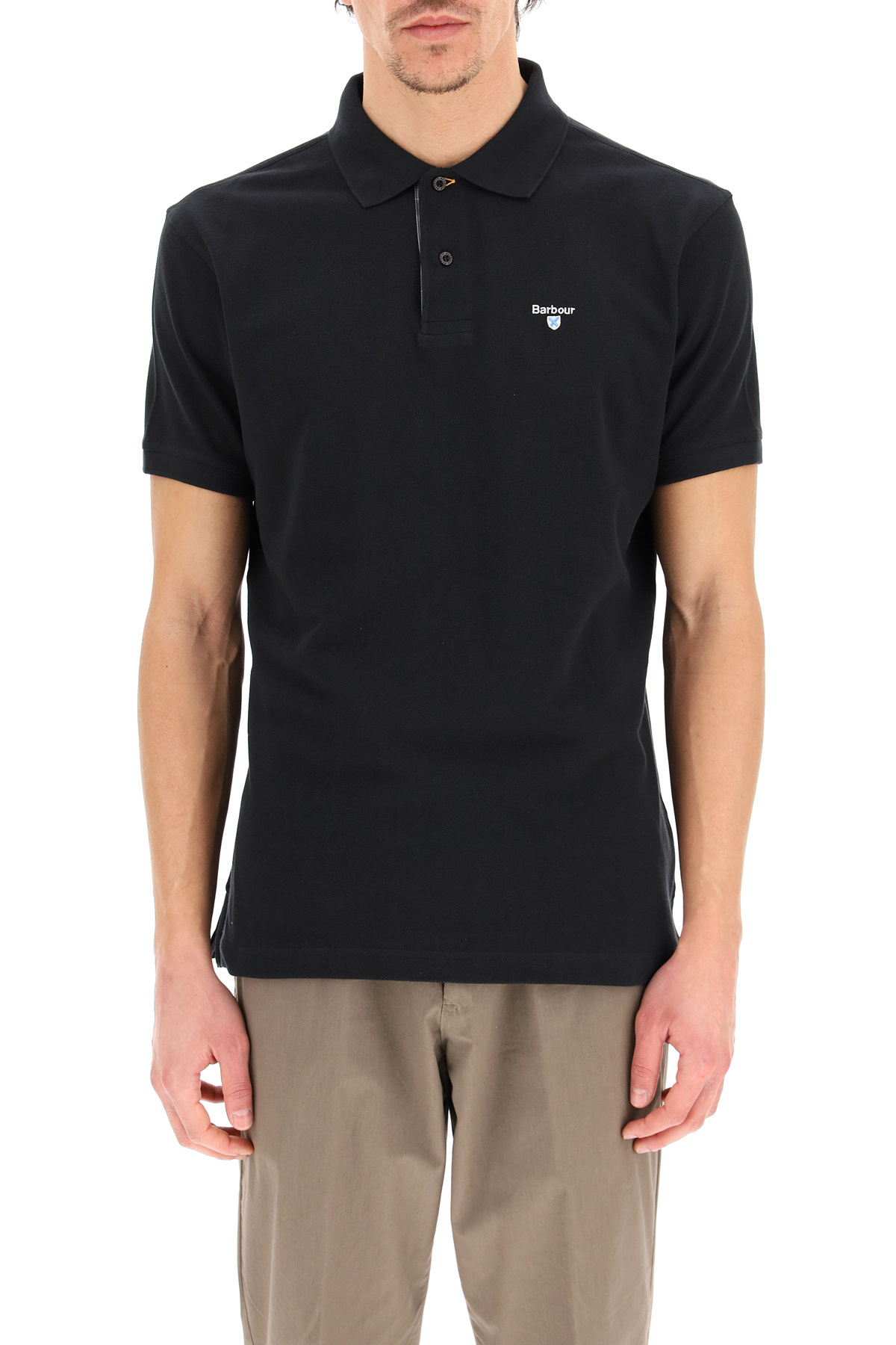 BARBOUR BARBOUR PIQUET LOGO EMBROIDERED POLO SHIRT