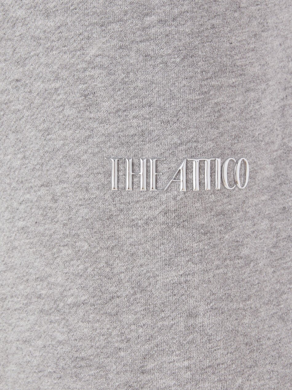 Attico Penny Logo Print Track Pants In Gray