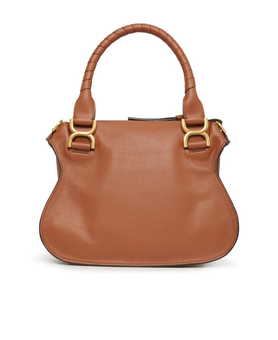 Chloé Logo Saddle Handbag In Brown