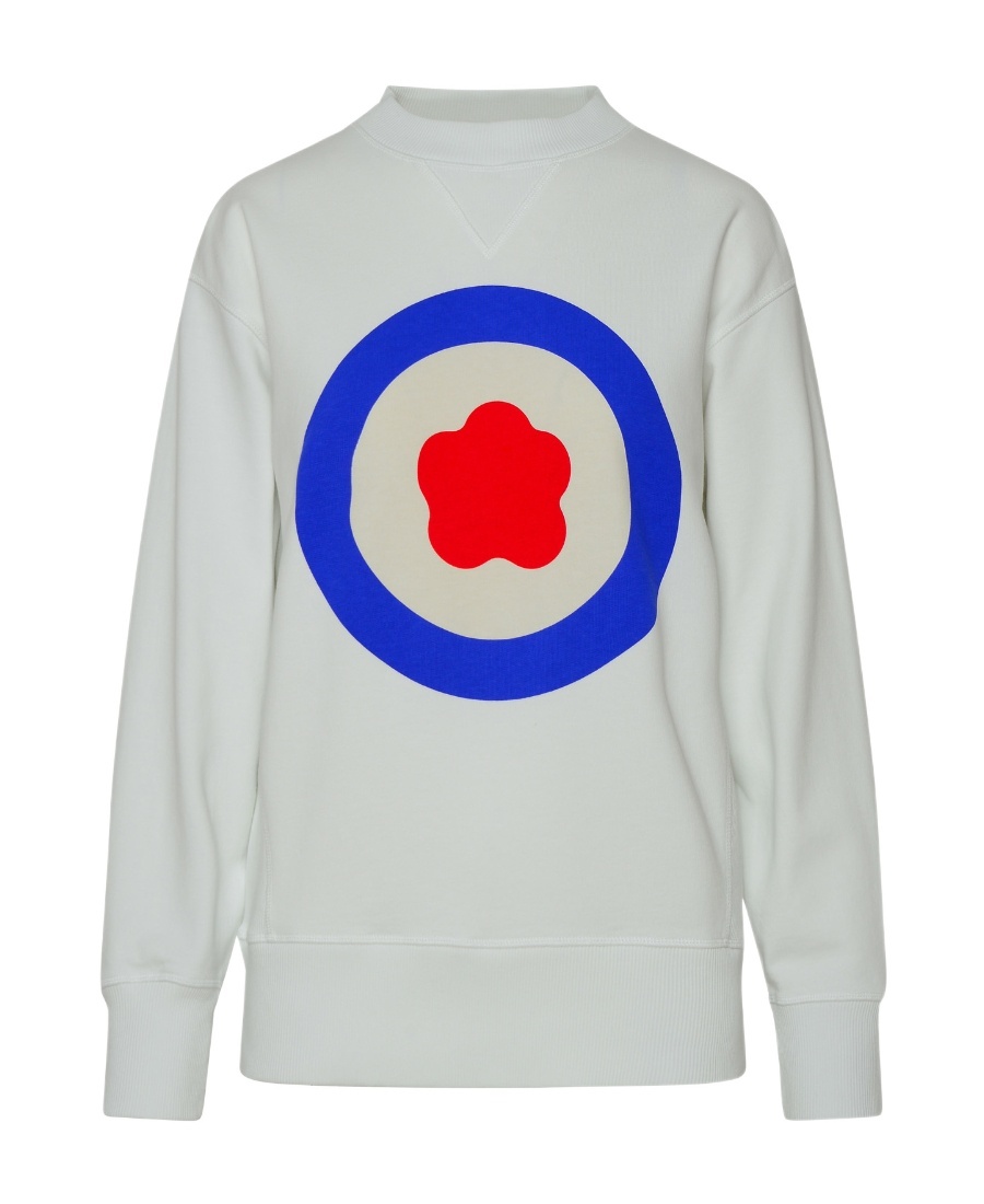 Kenzo Logo-print Cotton Sweatshirt In White