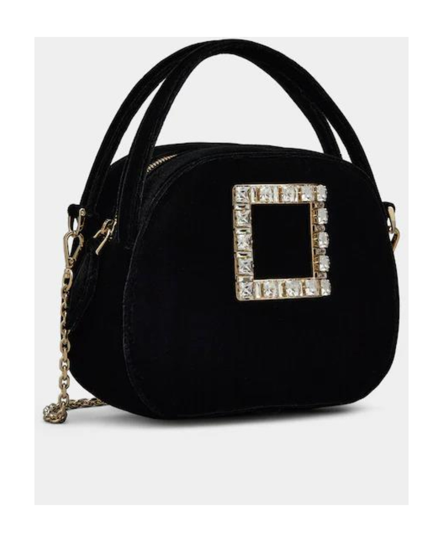 Roger Vivier Zipper Shoulder Bag In Black