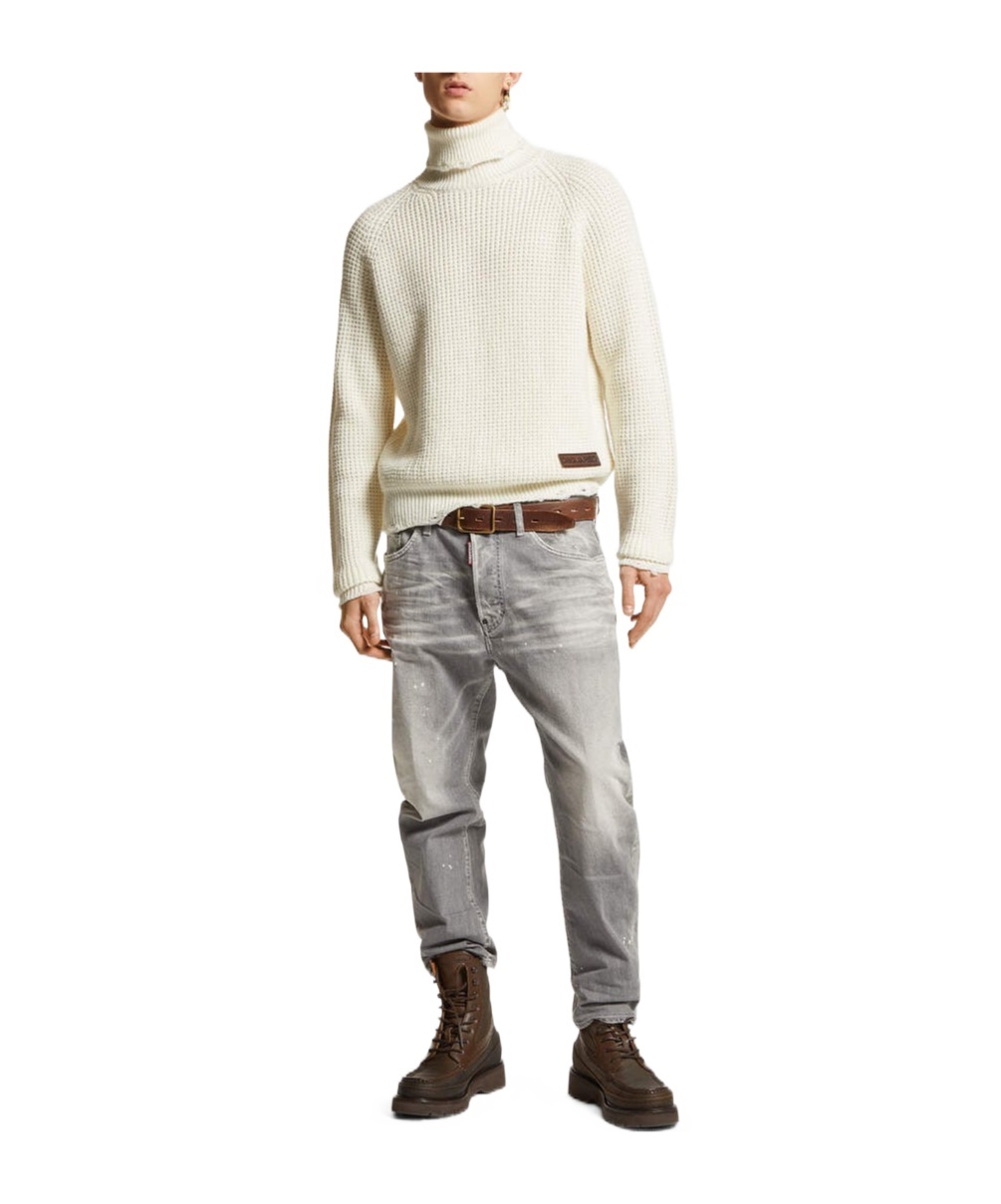 Dsquared2 Grey Denim With Faded Effect In Gray