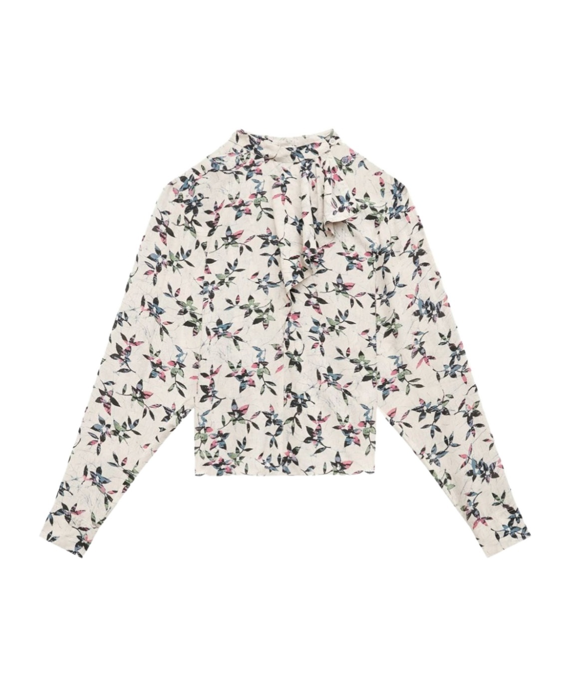 Isabel Marant Étoile Floral-print Ruffled Blouse In Pink