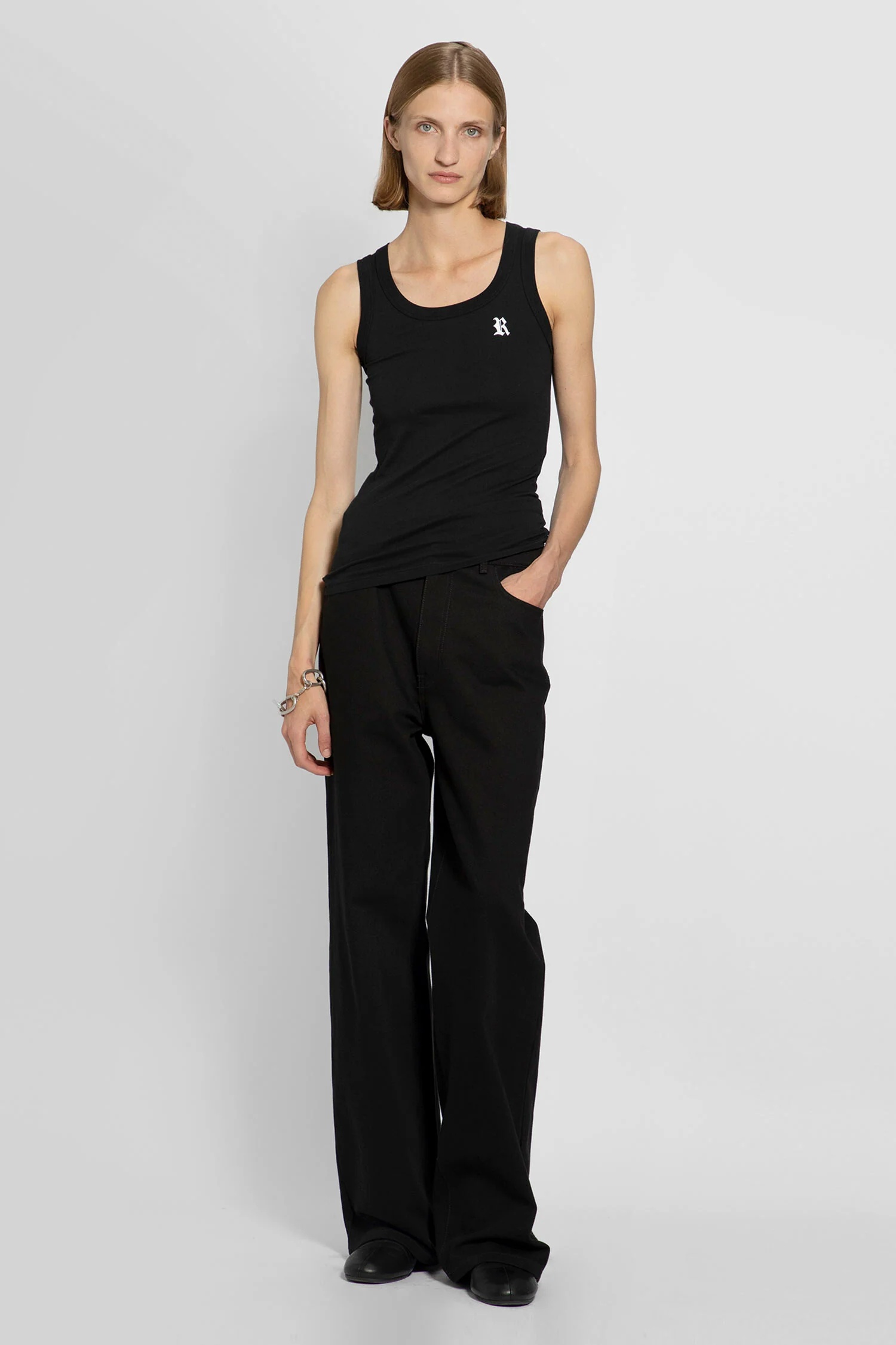 Shop Raf Simons Logo Vest In Black